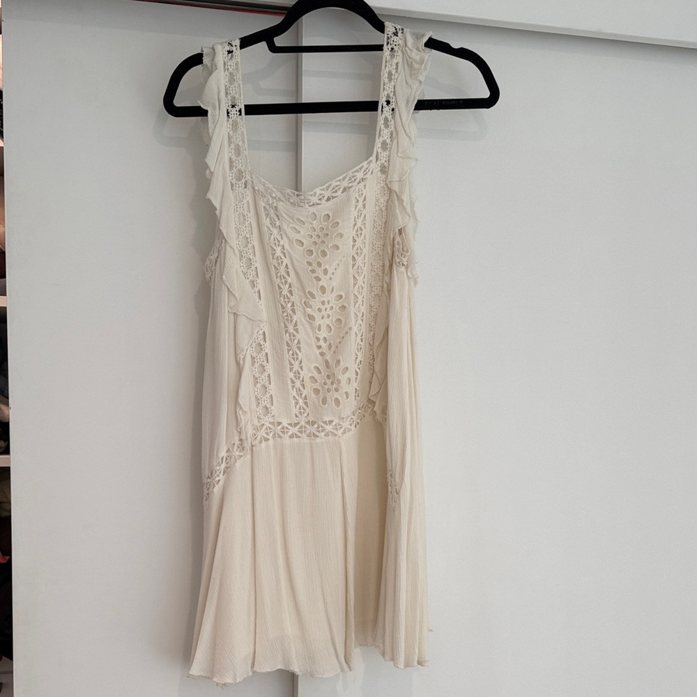 Free People One Mini Lace Cover Up Dress